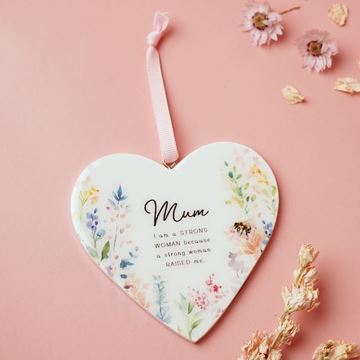 Picture of Mum floral hanging heart