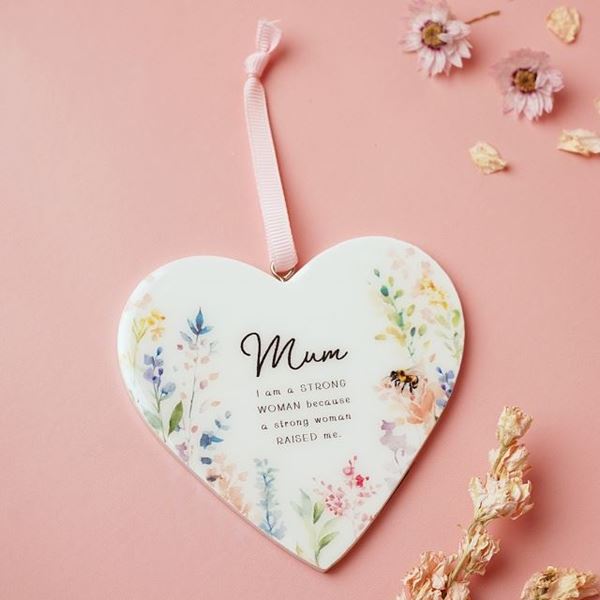 Picture of Mum floral hanging heart