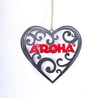 Picture of Metal hang heart aroha