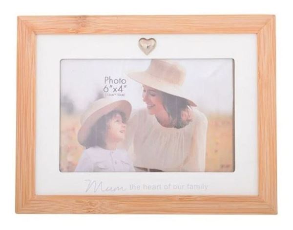 Picture of Mum heart bamboo frame