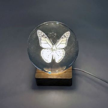 Picture of Butterfly crystal ball light