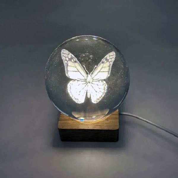 Picture of Butterfly crystal ball light