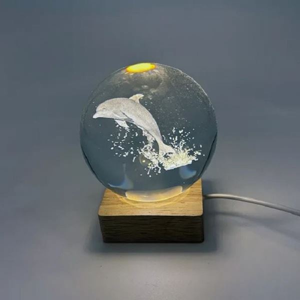 Picture of Dolphins crystal ball light