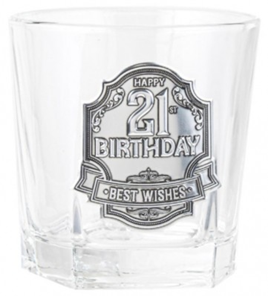 Picture of 21st badge spirit glass