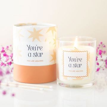 Picture of You're a star caramel candle