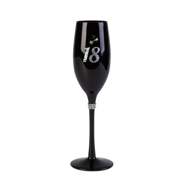 Picture of 18th black champagne flute