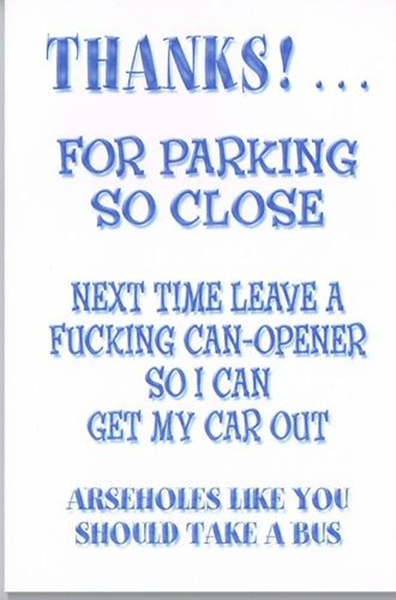 Picture of Thanks for parking pad