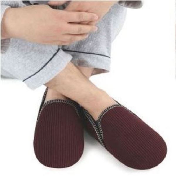 Picture of Med mens maroon cord slumbies