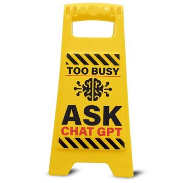 Picture of Desk sign too busy