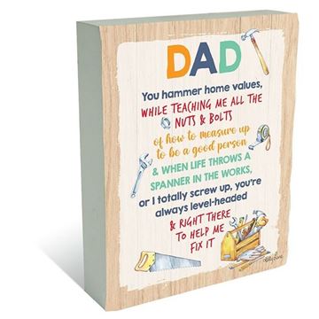 Picture of Dad plaque block