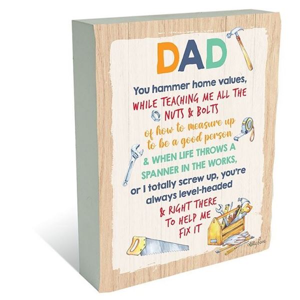 Picture of Dad plaque block