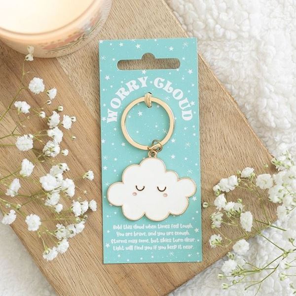 Picture of Worry cloud keyring