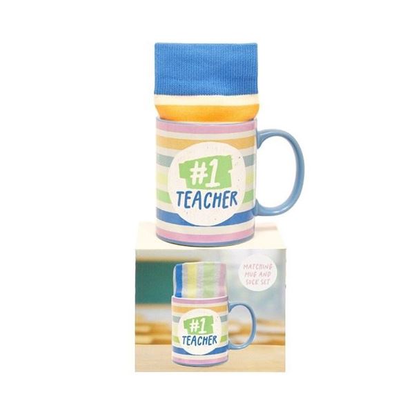 Picture of #1 teacher mug/sock set