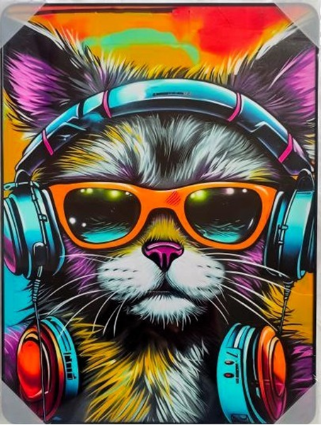 Picture of Pop art cool cat 30x40