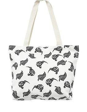 Picture of Black/white kiwi tote bag