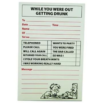 Picture of Getting drunk memo pad