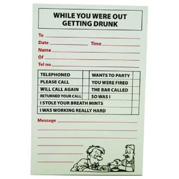 Picture of Getting drunk memo pad