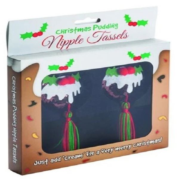 Picture of Nipple tassles xmas pudding